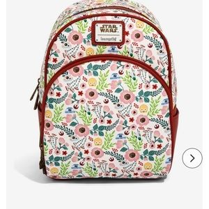 Loungefly Star Wars Floral Droids Mini Backpack NWT (BoxLunch exclusive) RETIRED